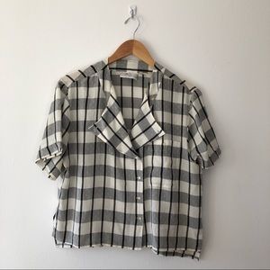 Vintage gingham blouse